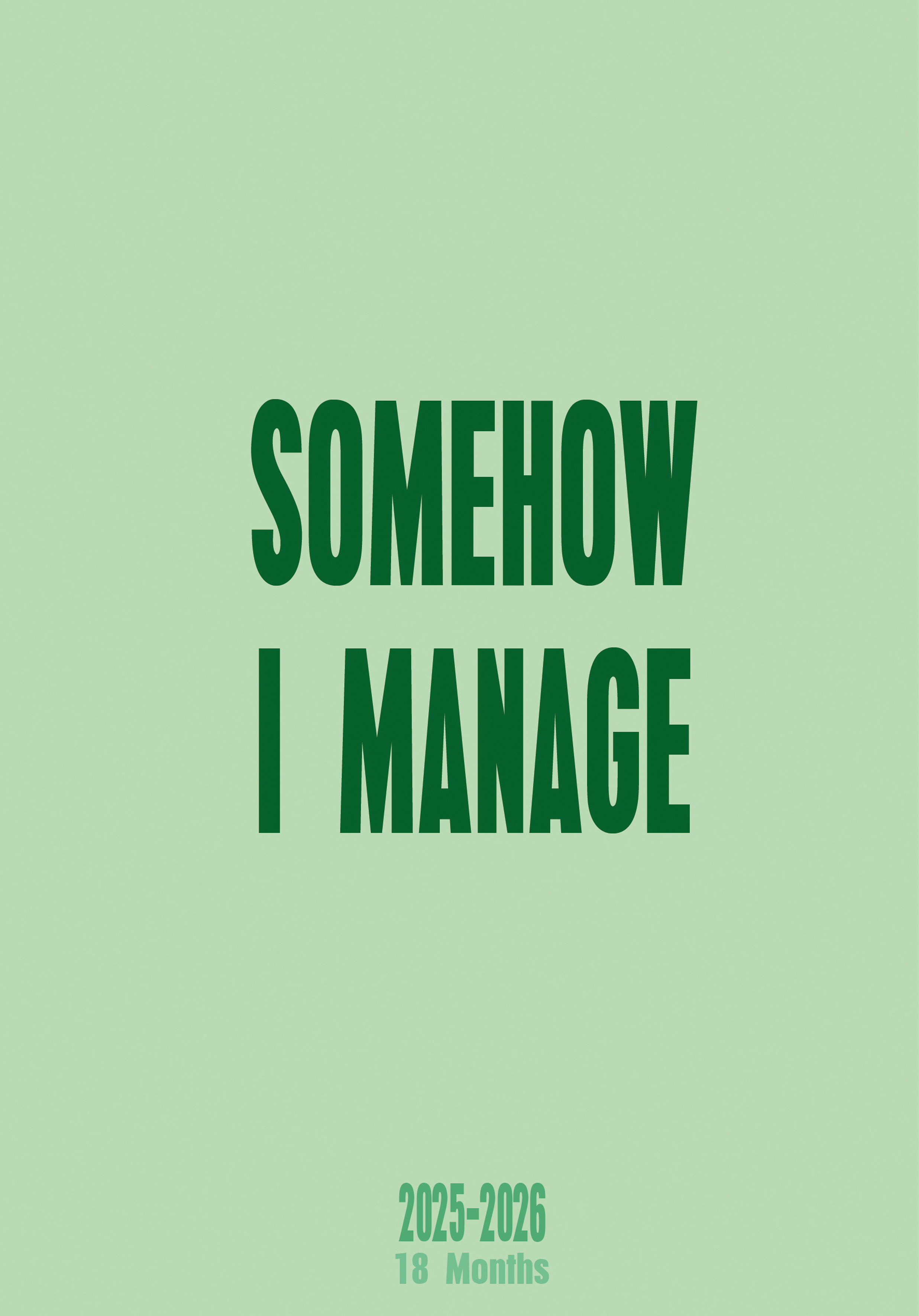 Plenty Gifts Agenda 26 Somehow I Manage pg