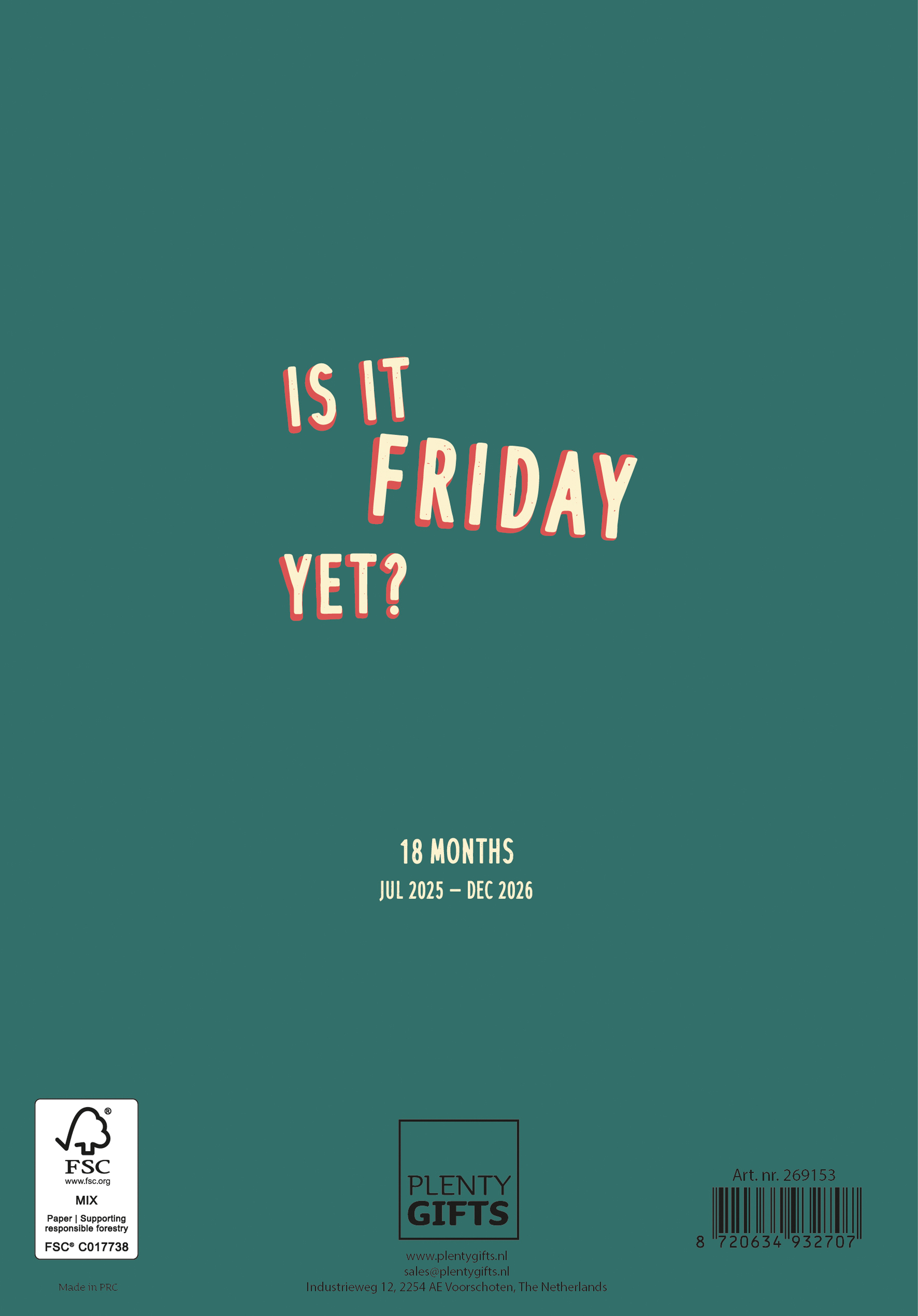 Plenty Gifts Agenda 26 Is It Friday Yet pg