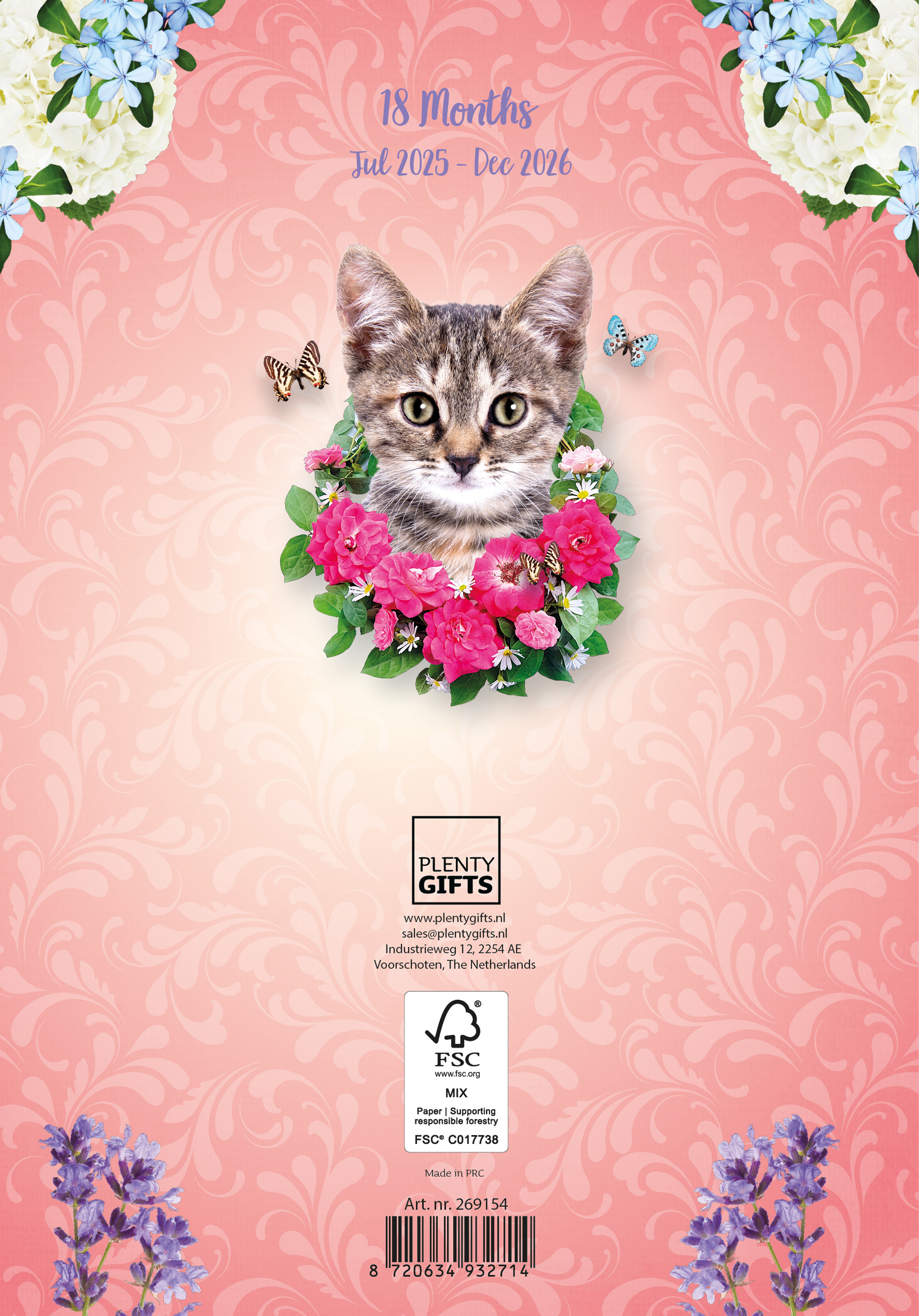 Plenty Gifts Agenda 26 Cat Flowers pg