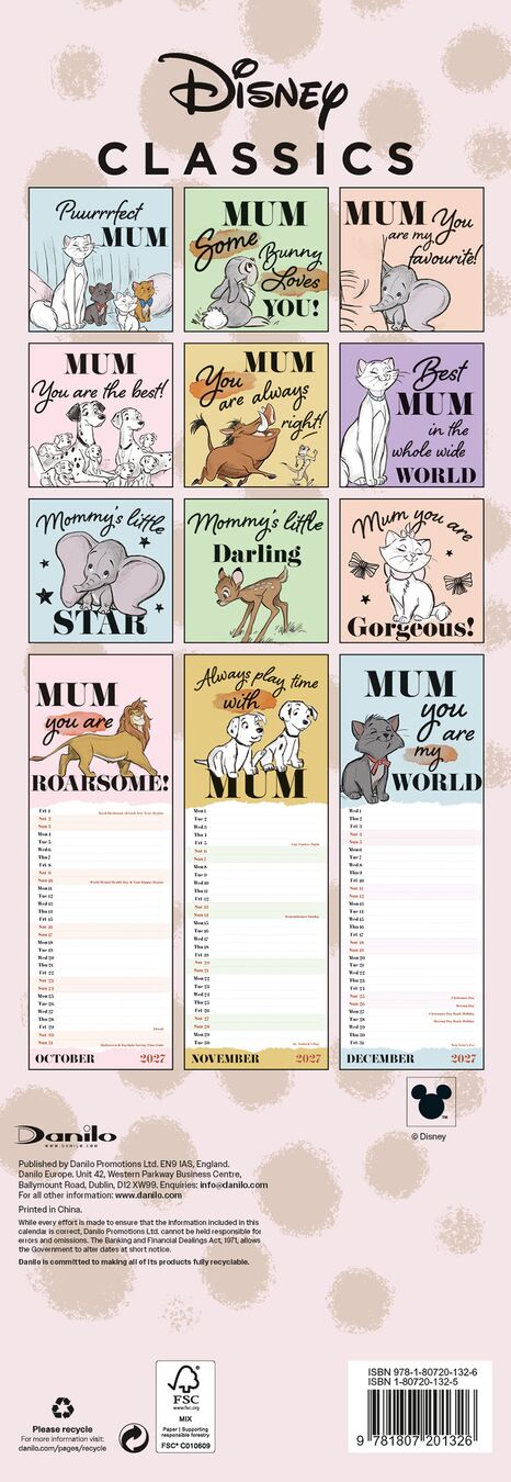 Danilo Sl Kalender 27 Disney For My Mum dnl