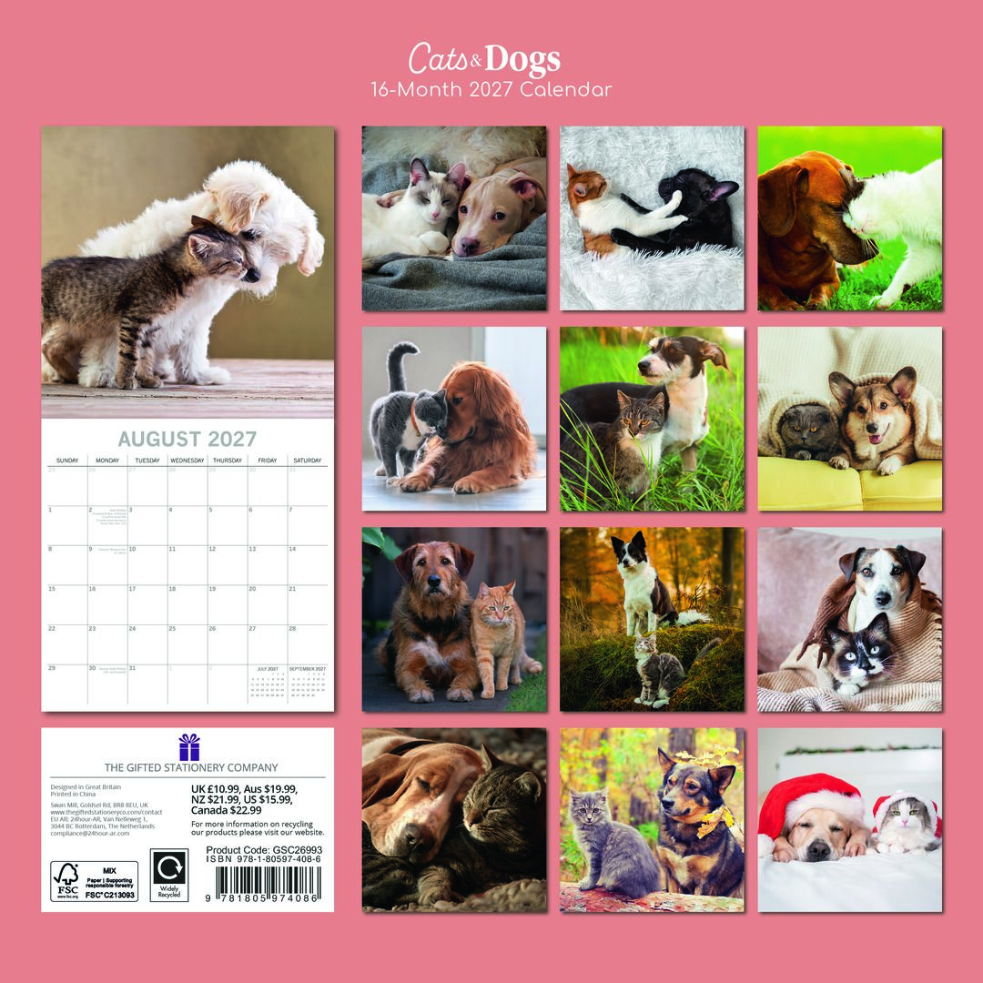 The Gifted Stationery Kalender 27 Cats & Dogs gtd