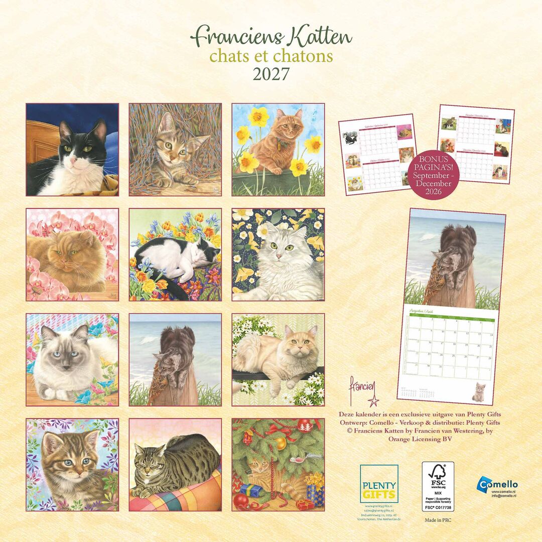 Comello Kalender 27 Franciens Katten pgc