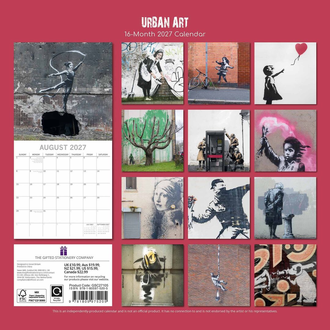 The Gifted Stationery Kalender 27 Banksy gtd