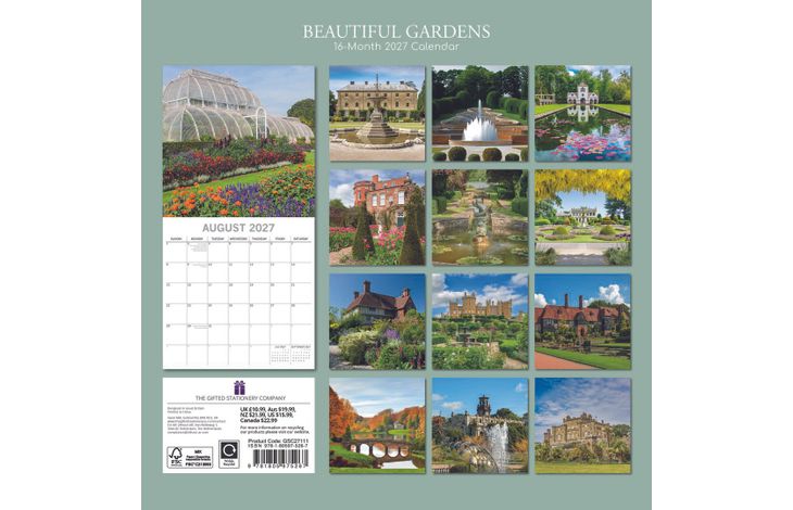 The Gifted Stationery Kalender 27 Beautiful Gardens gtd