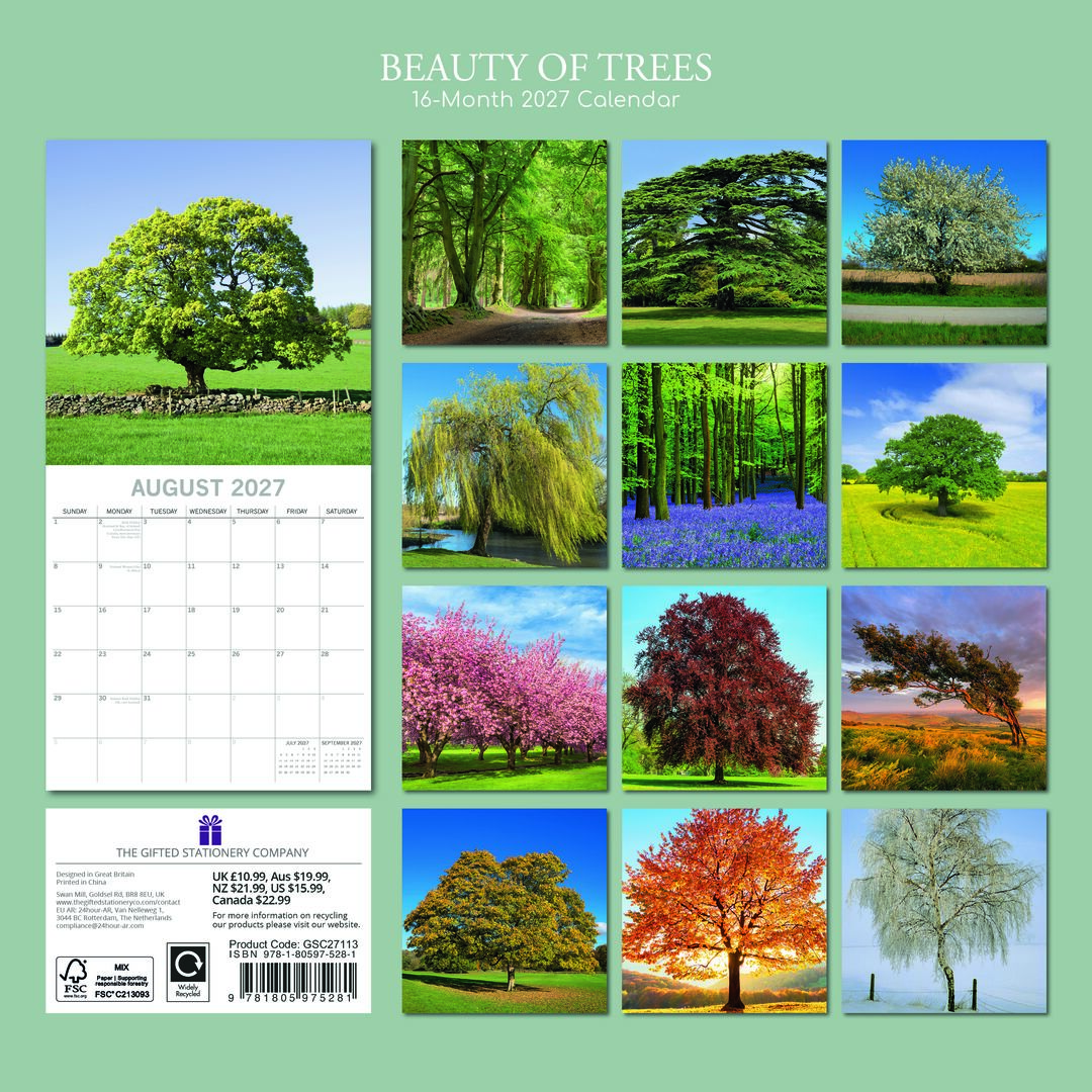 The Gifted Stationery Kalender 27 Beauty of Trees gtd