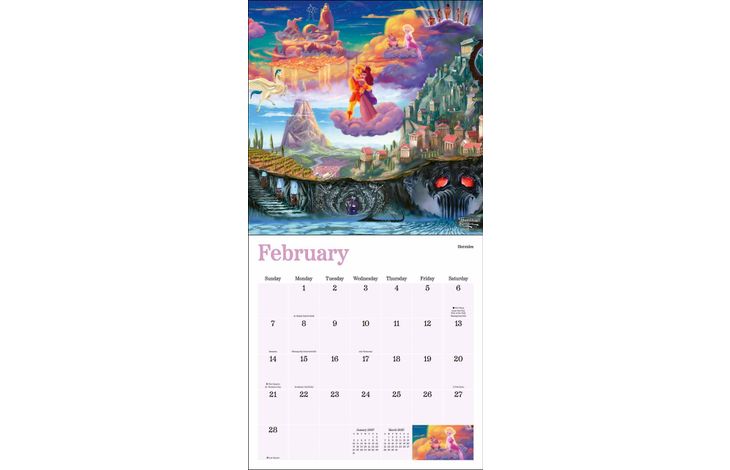 Flame Tree Publishing Kalender 27 Disney Dreams Kinkade amp