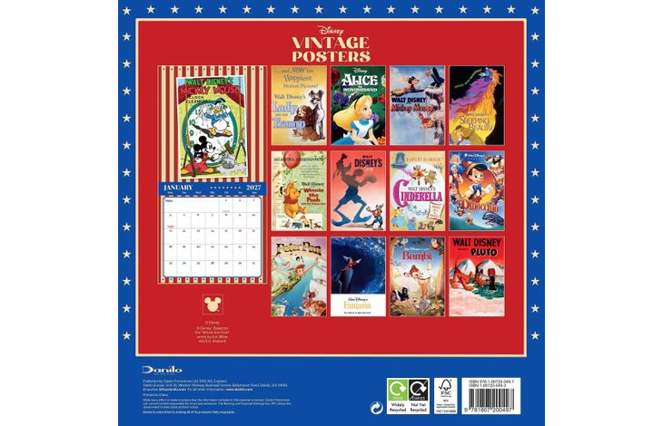 Danilo Kalender 27 Disney Vint Posters dnl