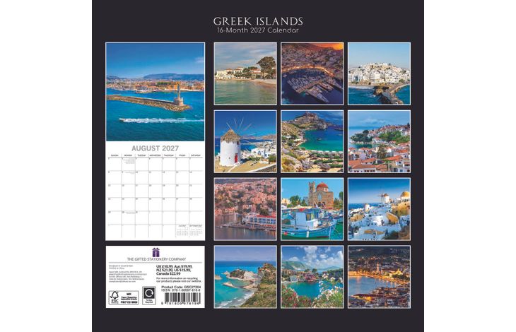 The Gifted Stationery Kalender 27 Greek Islands gtd