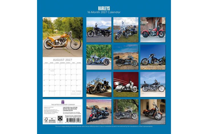 The Gifted Stationery Kalender 27 Harleys gtd