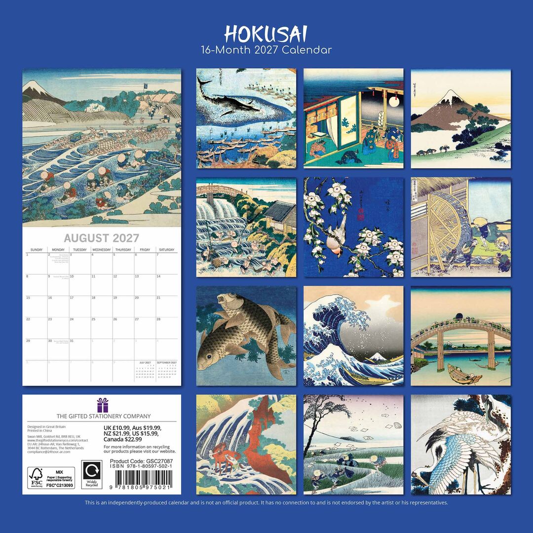 The Gifted Stationery Kalender 27 Hokusai gtd