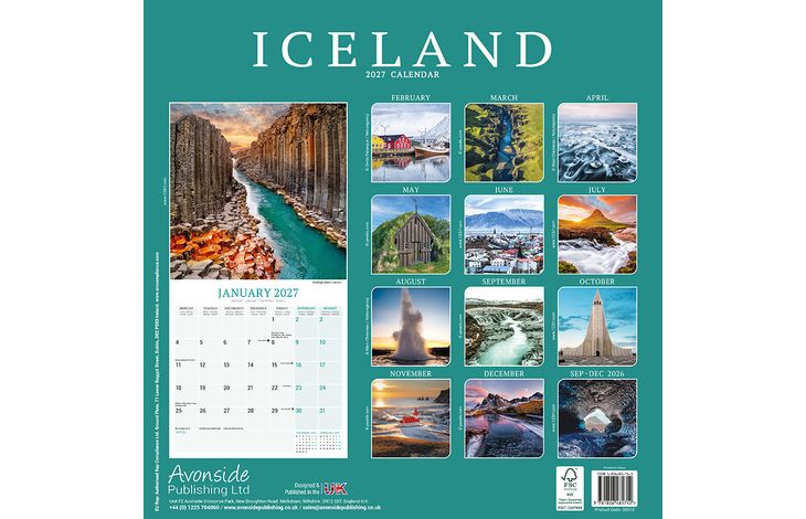 Avonside Kalender 27 Iceland as