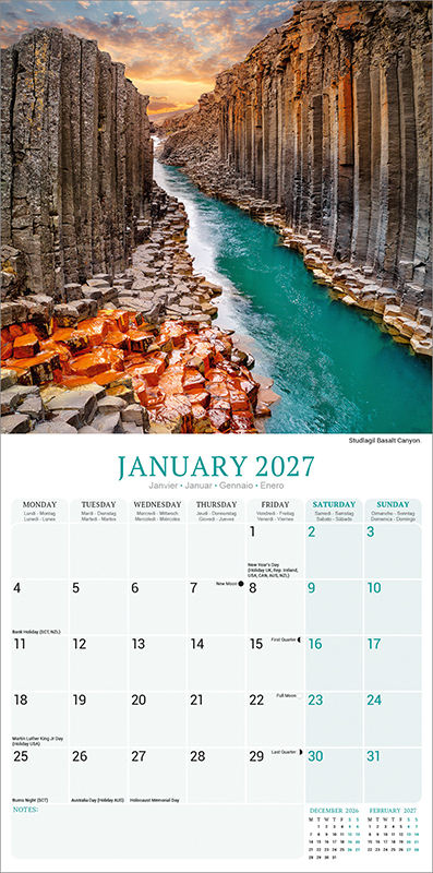 Avonside Kalender 27 Iceland as