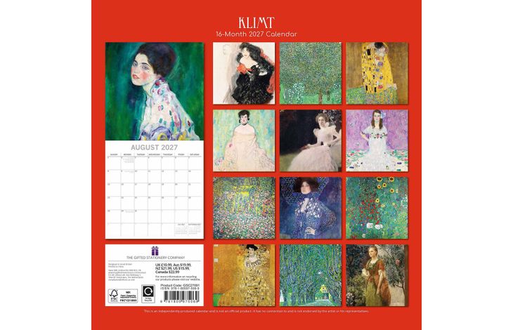 The Gifted Stationery Kalender 27 Klimt gtd