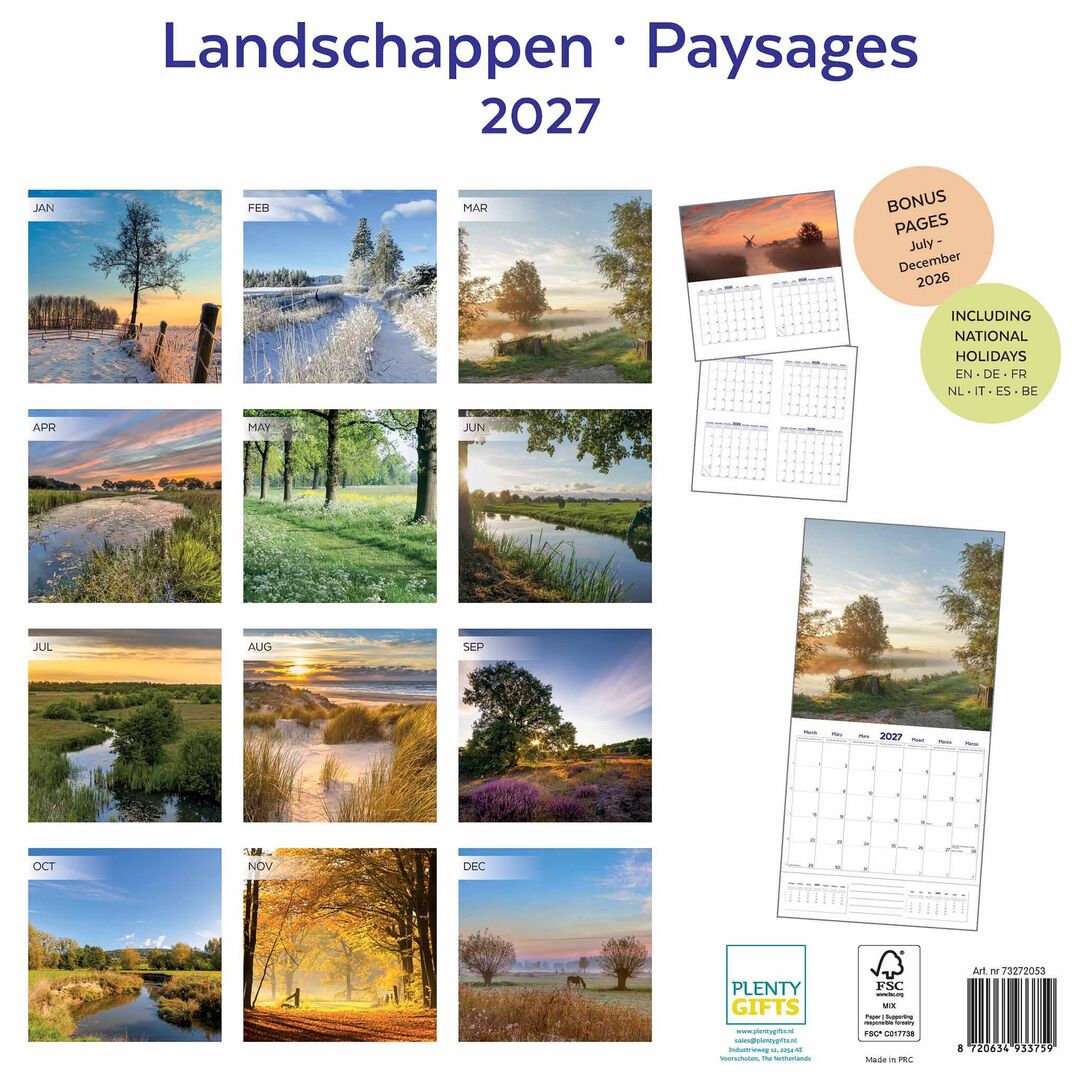 Plenty Gifts Kalender 27 Landschappen pg