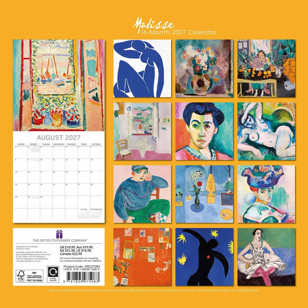 The Gifted Stationery Kalender 27 Matisse gtd