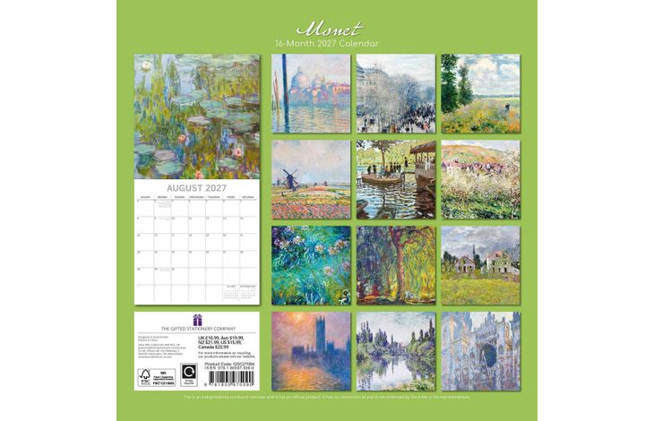 The Gifted Stationery Kalender 27 Monet gtd