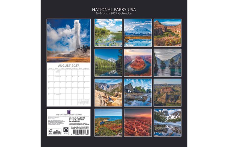 The Gifted Stationery Kalender 27 National Parks gtd