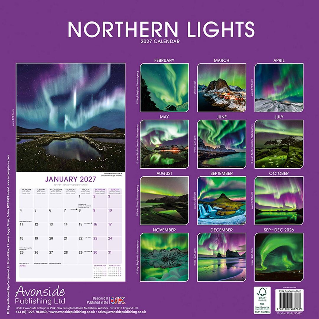 Avonside Kalender 27 Northern Lights as