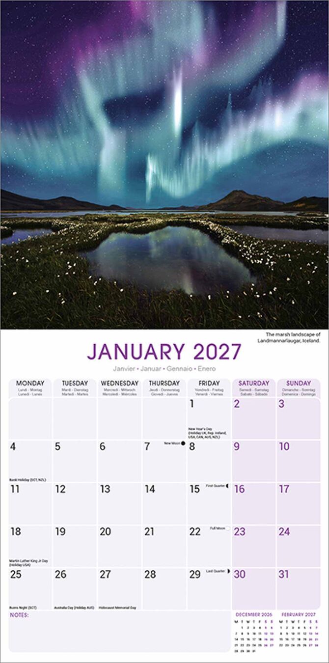 Avonside Kalender 27 Northern Lights as