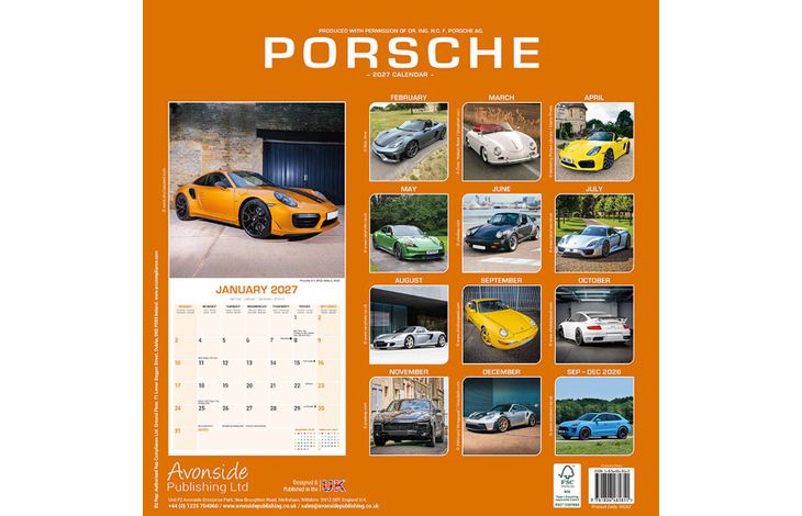 Avonside Kalender 27 Porsche as