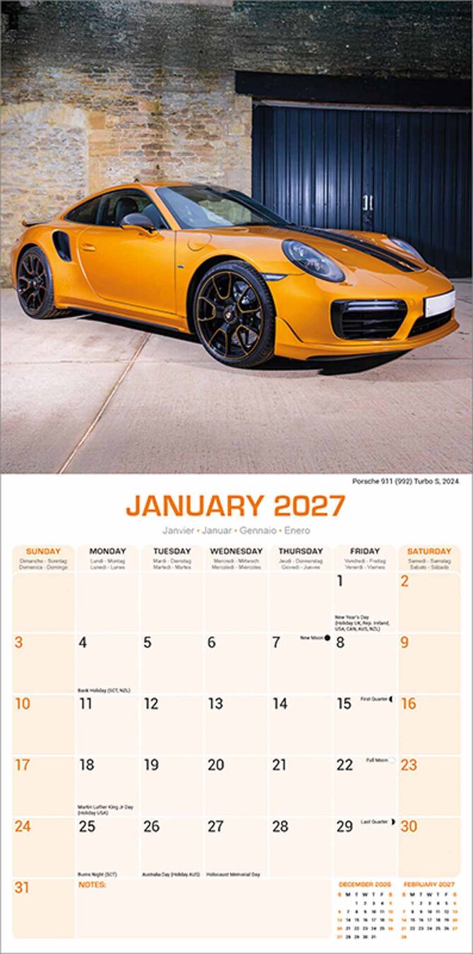 Avonside Kalender 27 Porsche as
