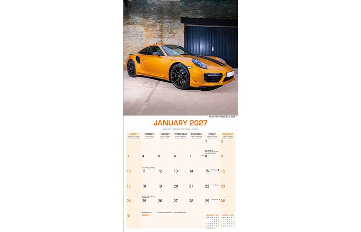 Avonside Kalender 27 Porsche as