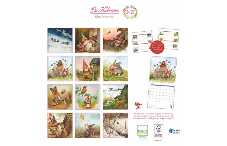 Comello Kalender 27 R Poortvliet Kabouter pgc