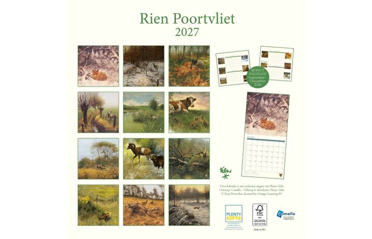 Comello Kalender 27 R Poortvliet Natuur pgc