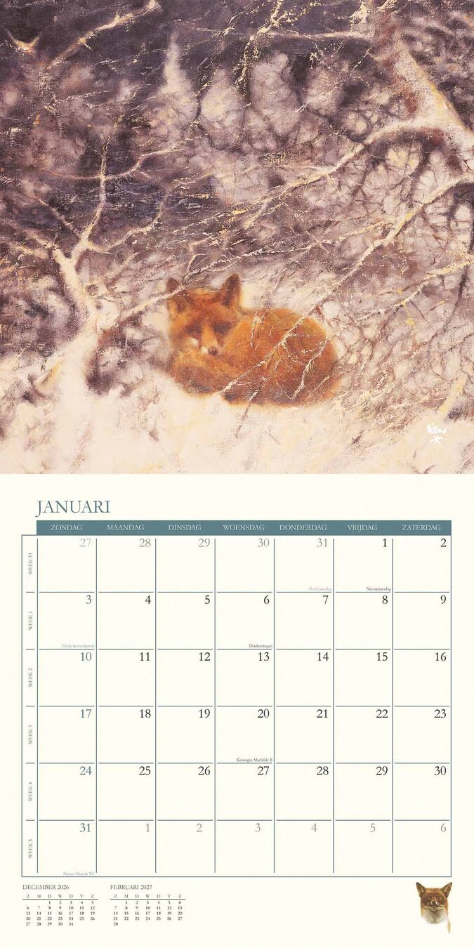 Comello Kalender 27 R Poortvliet Natuur pgc