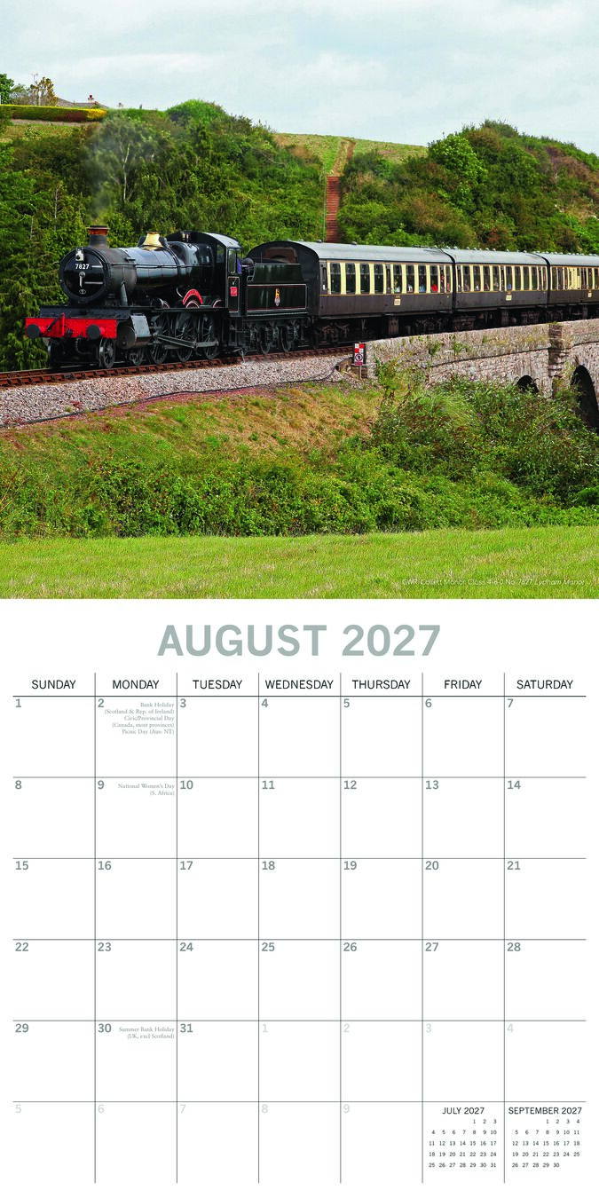 The Gifted Stationery Kalender 27 Steam Trains gtd