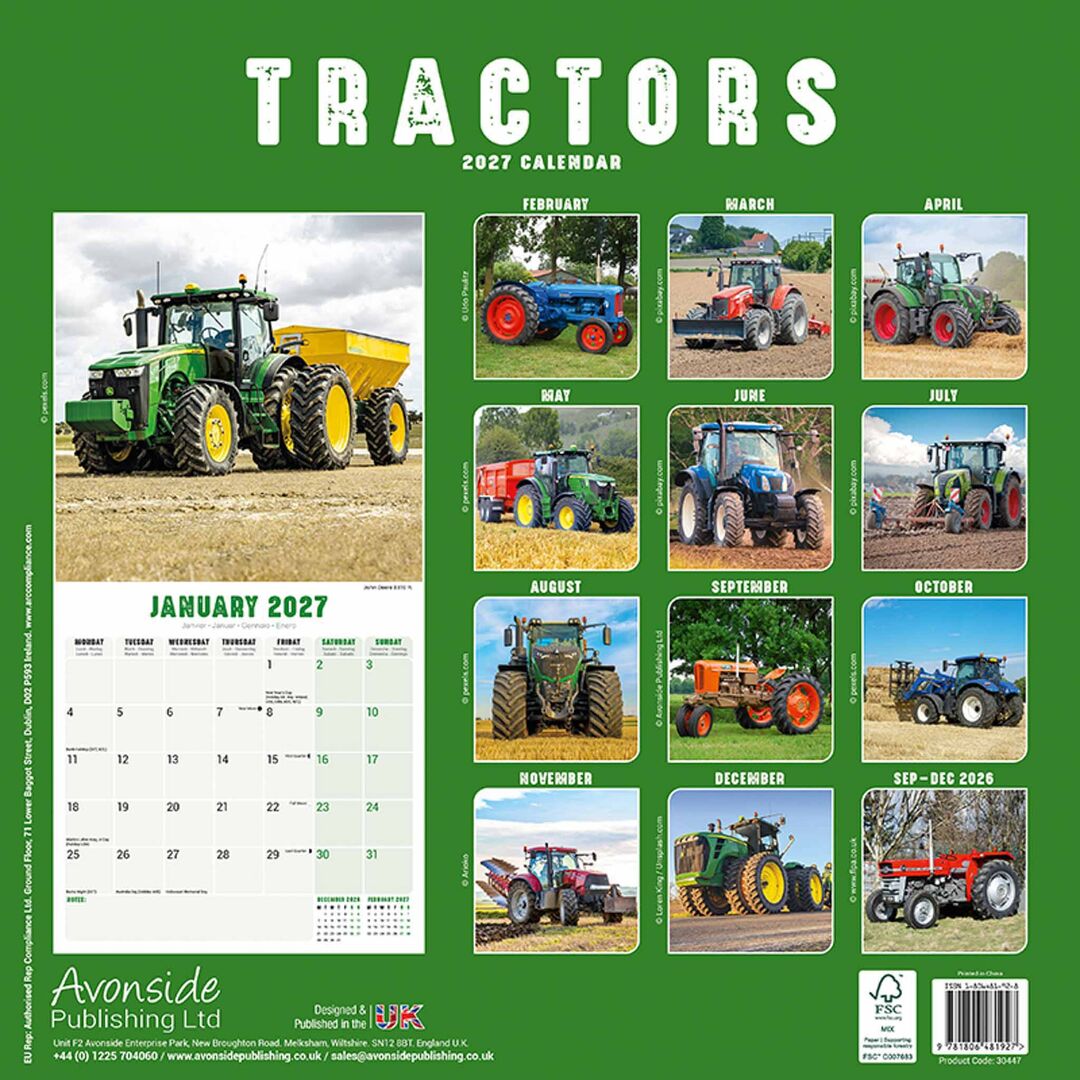 Avonside Kalender 27 Tractors as