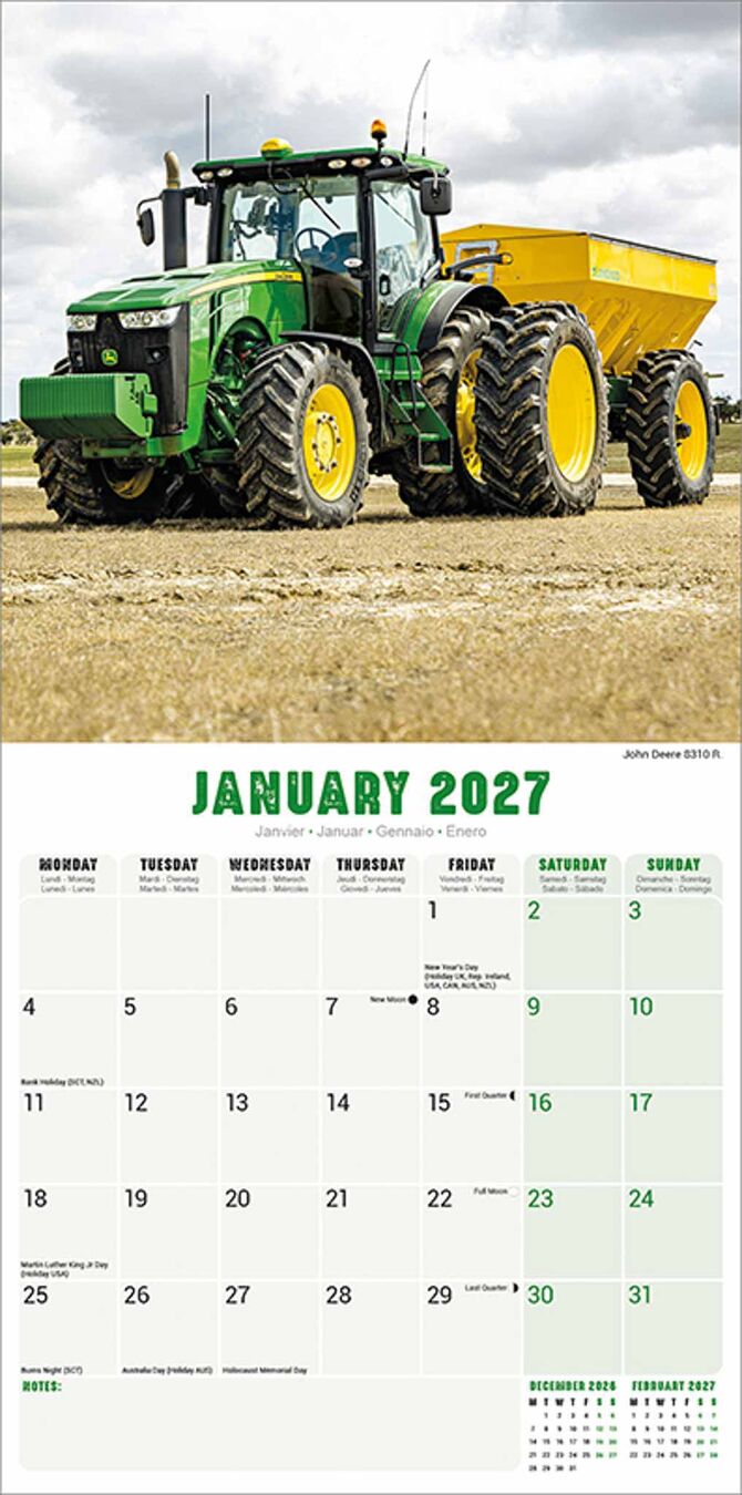 Avonside Kalender 27 Tractors as
