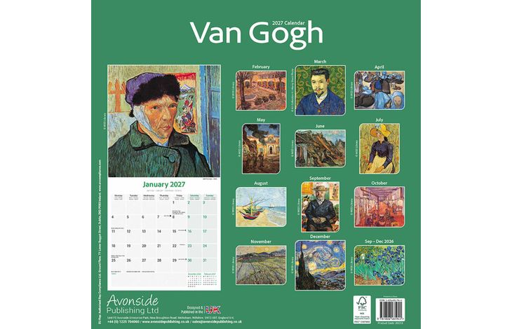 Avonside Kalender 27 Van Gogh as
