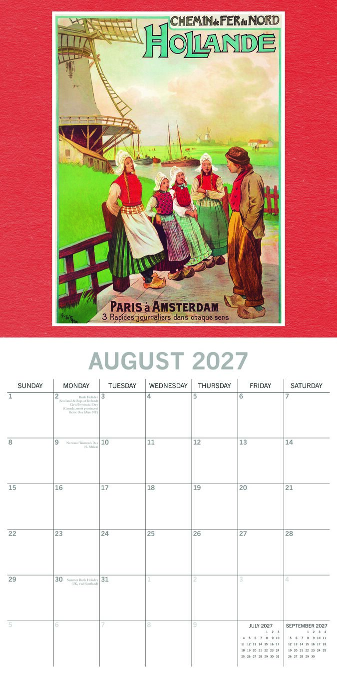 The Gifted Stationery Kalender 27 Vintage Travel Posters gtd