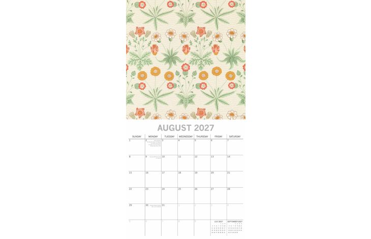 The Gifted Stationery Kalender 27 William Morris gtd