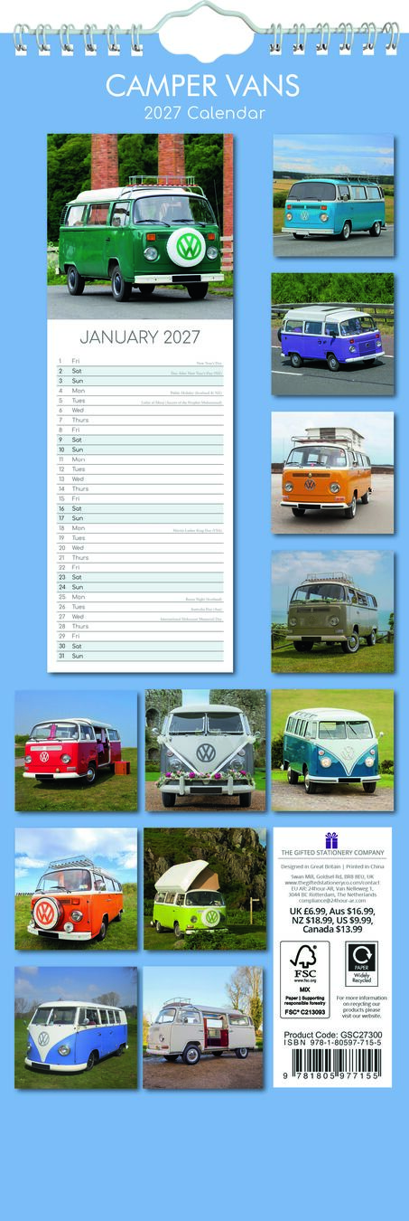 The Gifted Stationery Sl Kalender 27 Camper Vans gtd