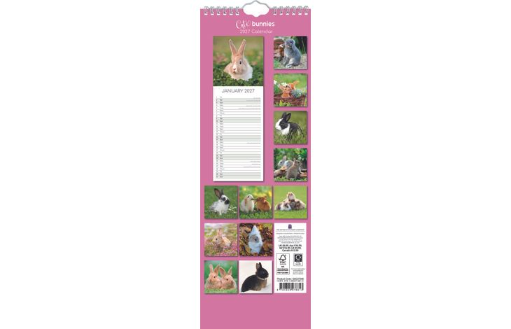 The Gifted Stationery Sl Kalender 27 Cute Bunnies gtd