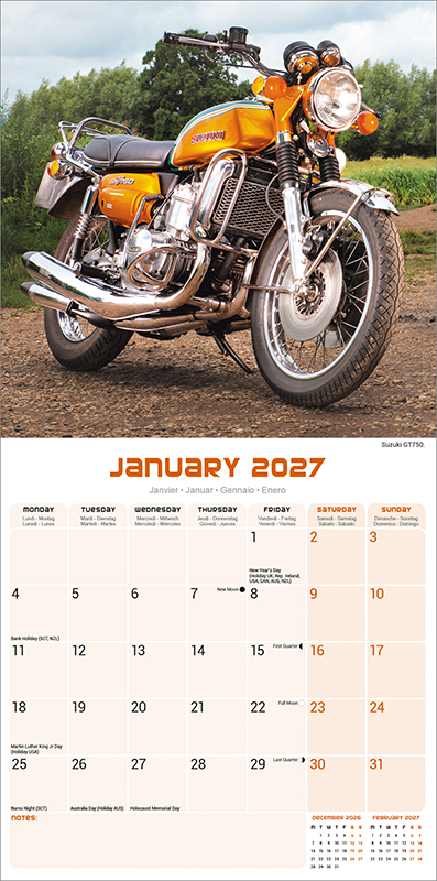 Avonside Kalender 27 70's Superbikes as