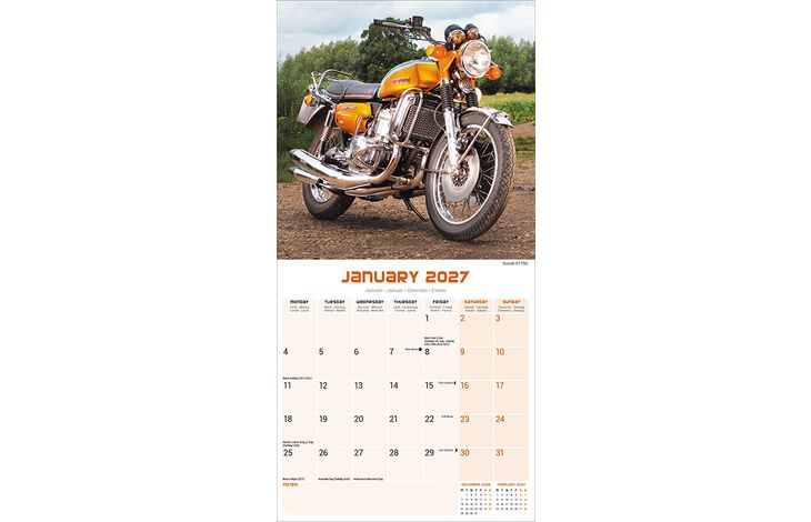 Avonside Kalender 27 70's Superbikes as