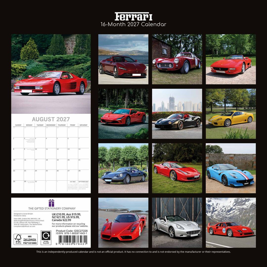 The Gifted Stationery Kalender 27 Ferrari gtd
