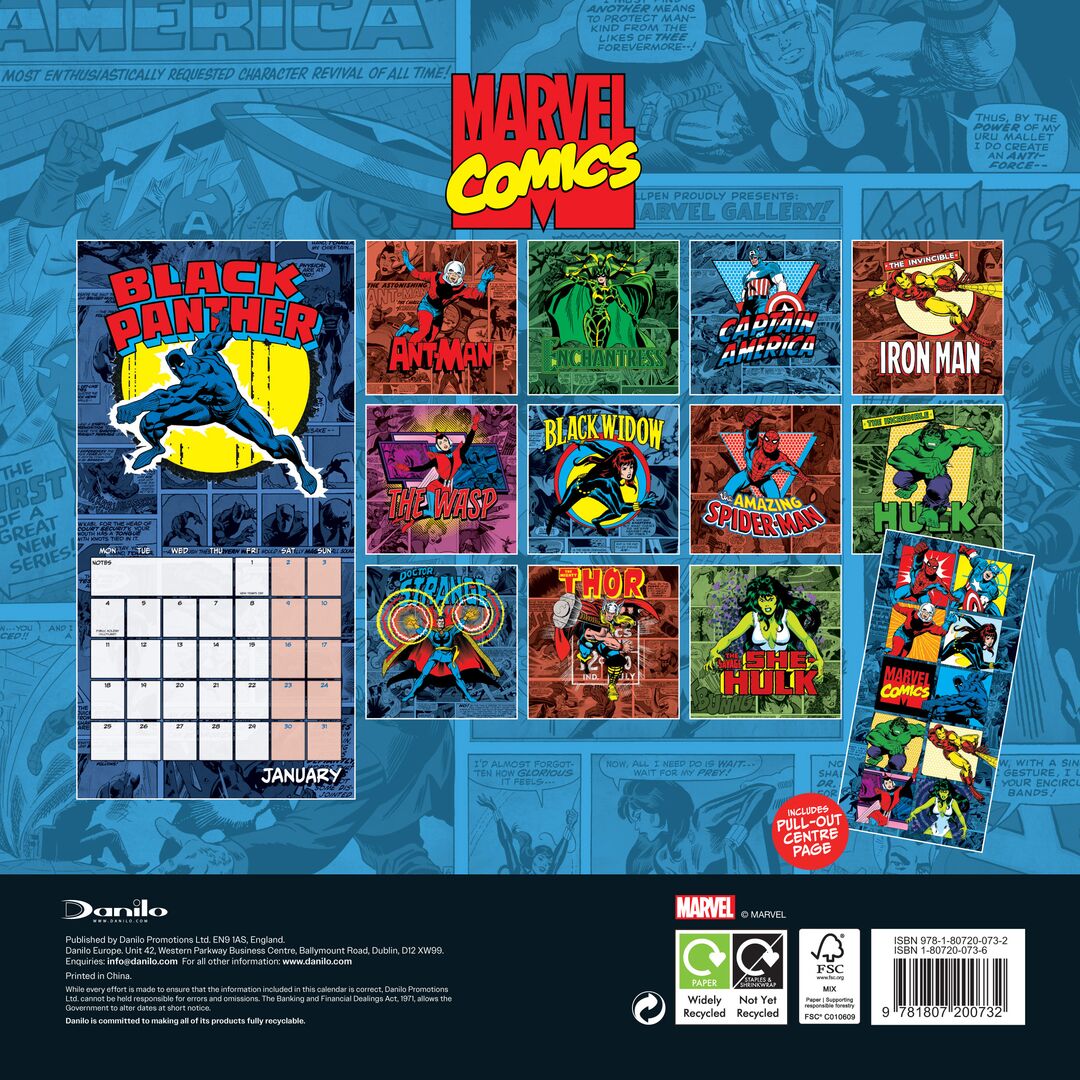 Danilo Kalender 27 Marvel Comics dnl