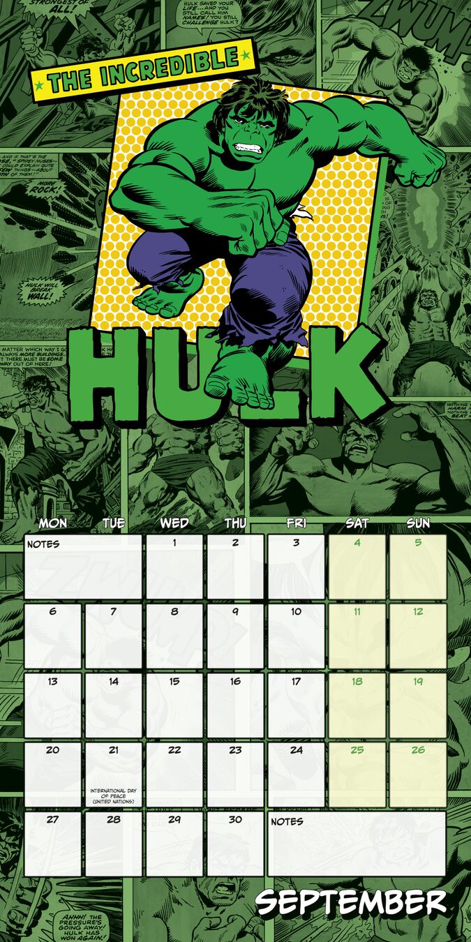 Danilo Kalender 27 Marvel Comics dnl