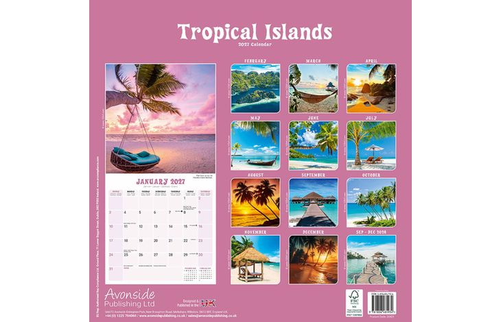 Avonside Kalender 27 Tropical Islands as