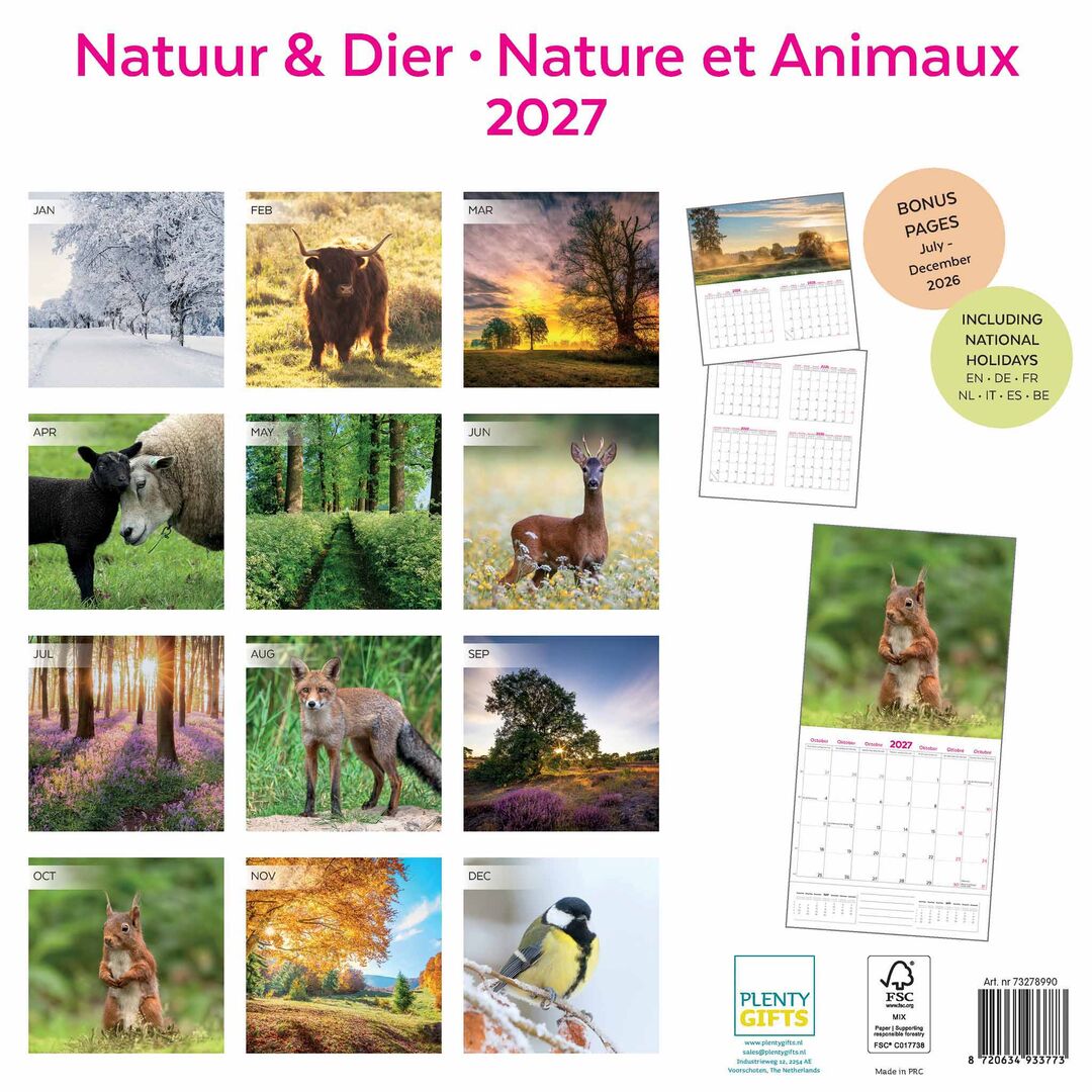 Plenty Gifts Kalender 27 Natuur en Dier pg