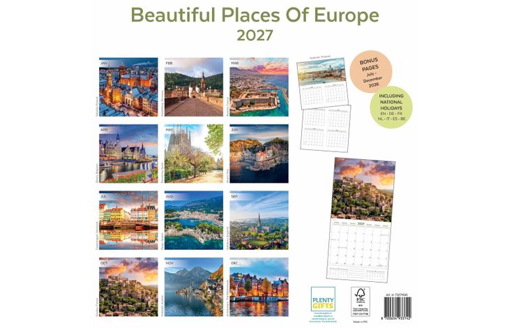 Plenty Gifts Kalender 27 Beautiful Places Of Europe pg