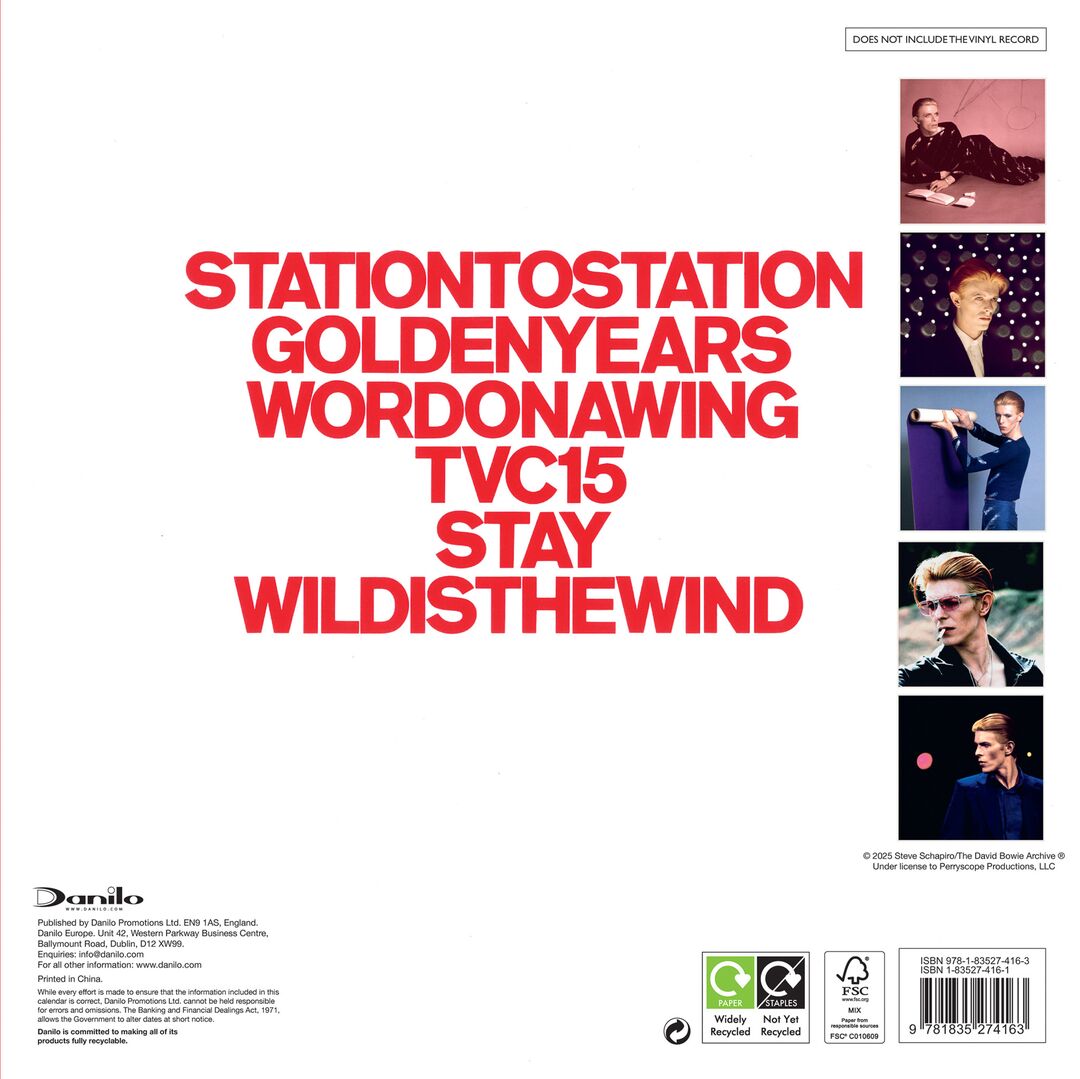Danilo Kalender 26 David Bowie Record Sleeve dnl