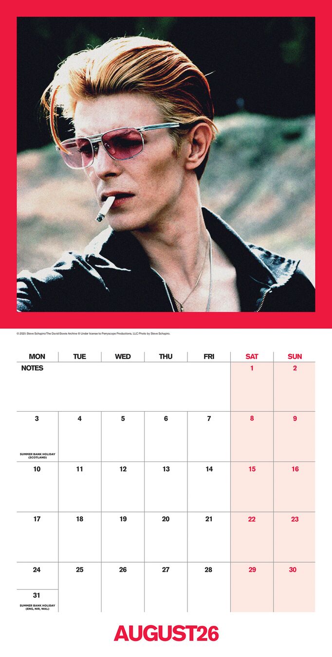 Danilo Kalender 26 David Bowie Record Sleeve dnl