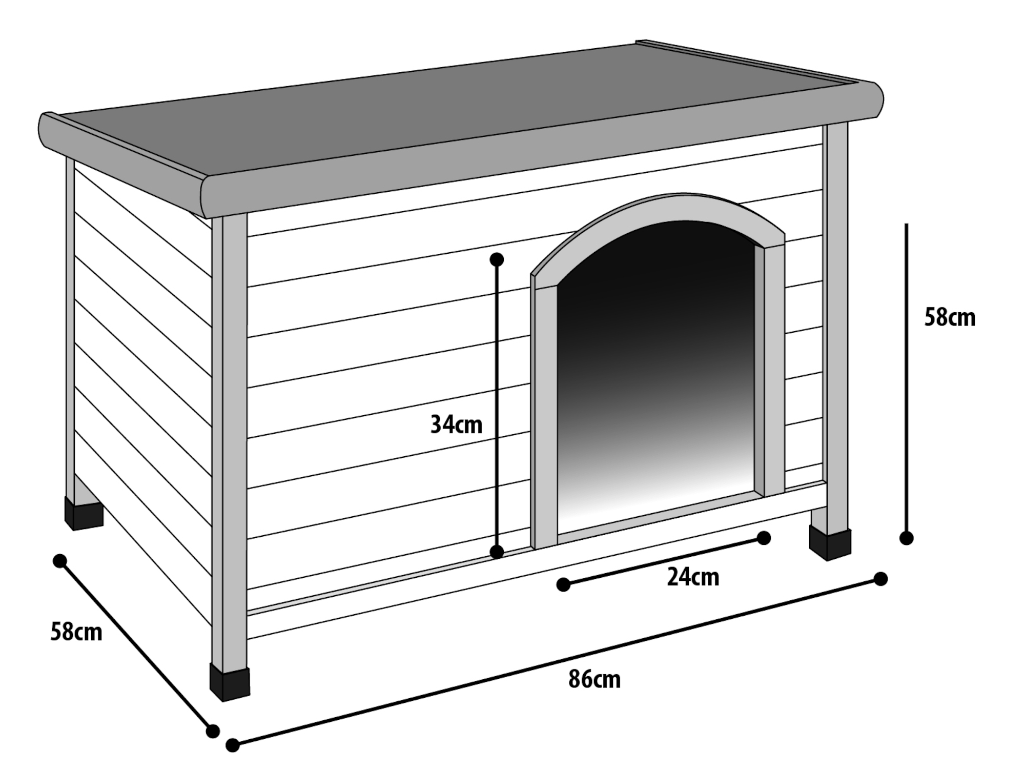 Flamingo Hutch Plano Classic Brown