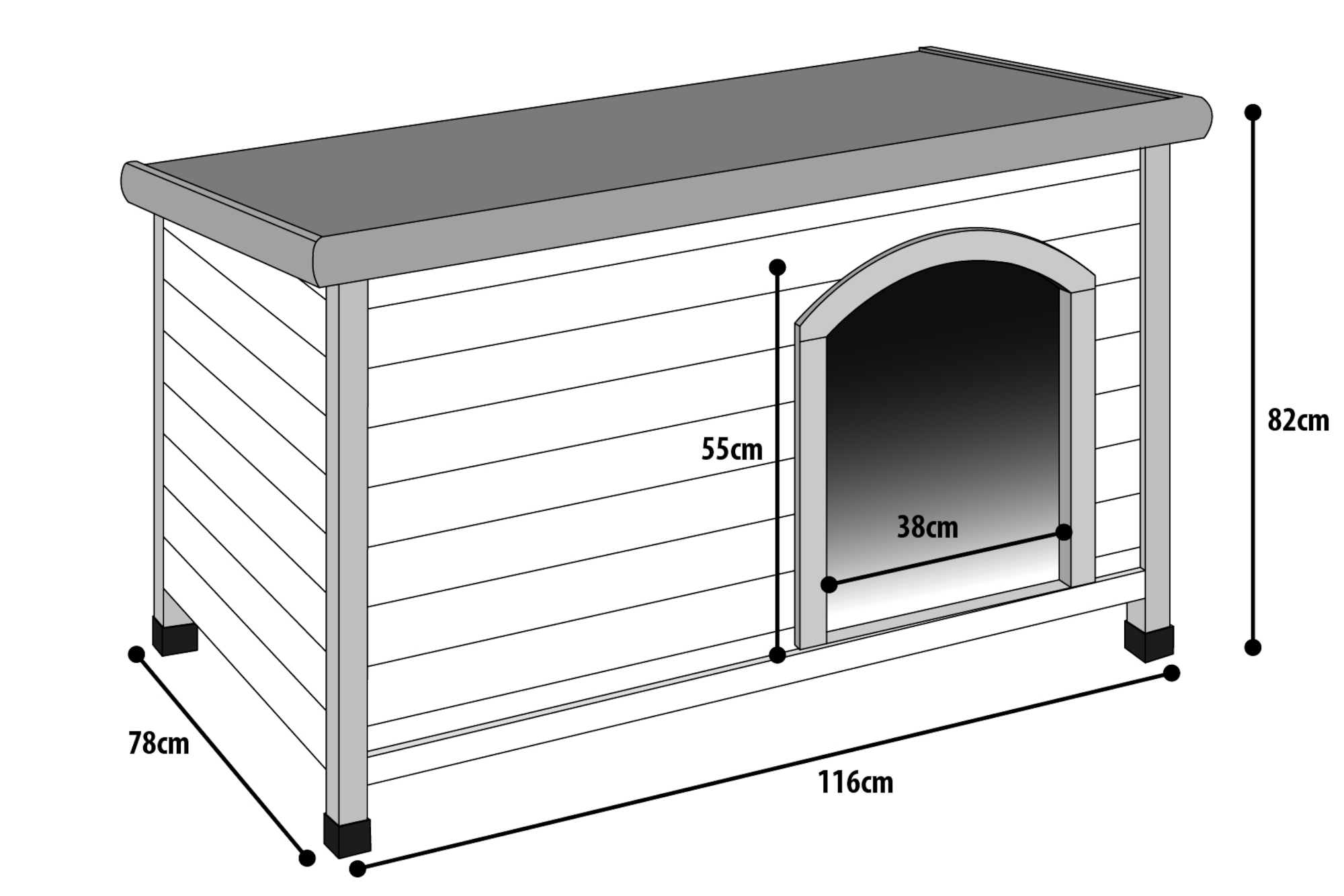 Flamingo Hutch Plano Classic Brown