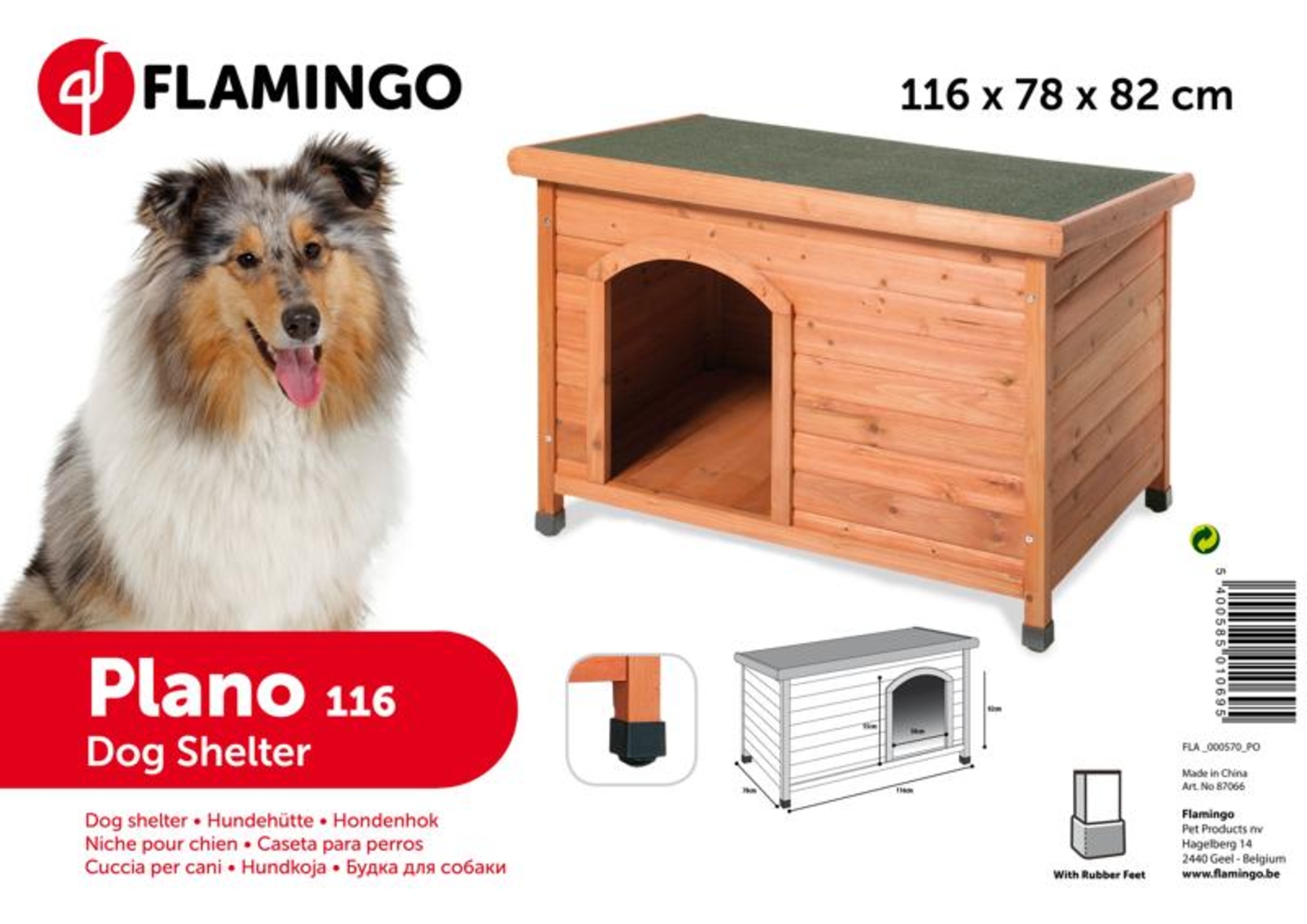 Flamingo Hutch Plano Classic Brown